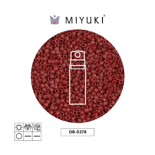 [02611] Miyuki delica 11/0 DB0378 mate metalizado marrón oscuro x 10g