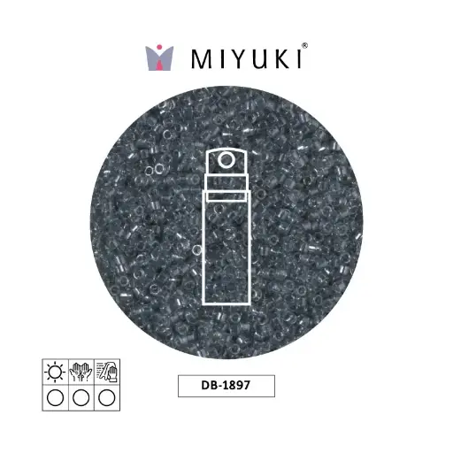[13830] Miyuki delica 11/0 DB1897 transp gris lusterr x 10g