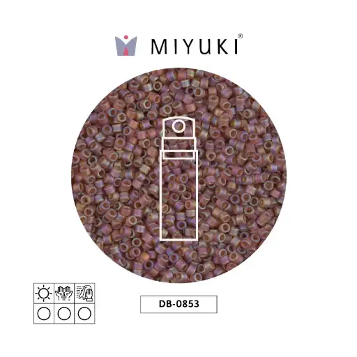 [16161] Miyuki delica 11/0 DB0853 mate transparente oscuro morado AB x 10g