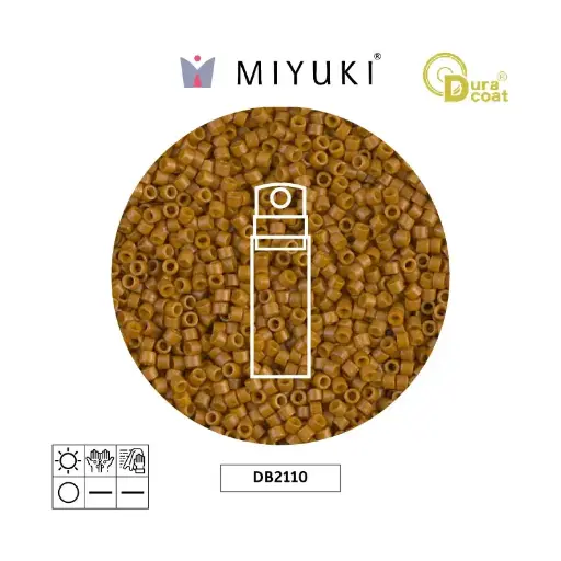 [25285] Miyuki delica 11/0 DB2110 opaco toast Duracoat x 10g