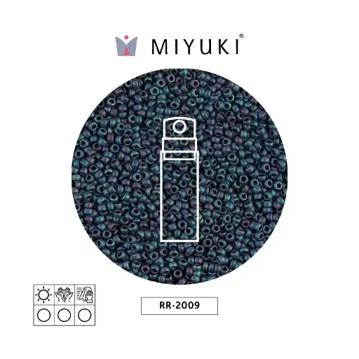 [32140] Mostacilla Miyuki rocalla 15/0 RR2009 mate metalizado azul AB x 10g