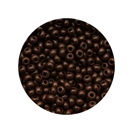 [08749] Mostacilla checa preciosa 2mm 13780 OP cafe x 500g