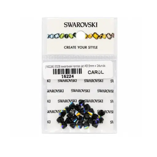 [16224] 5328 swarovski rombo jet AB 5mm x 24unds