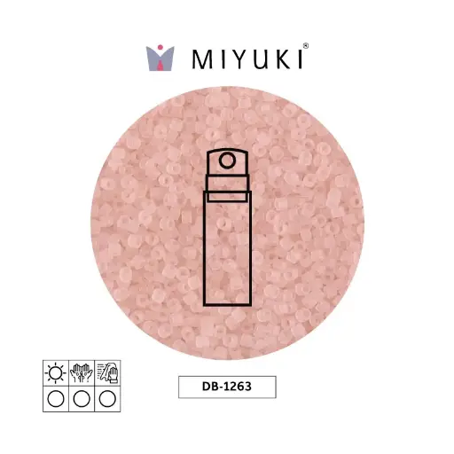 [30017] Miyuki delica 11/0 DB1263 mate transparente rosado niebla x 10g