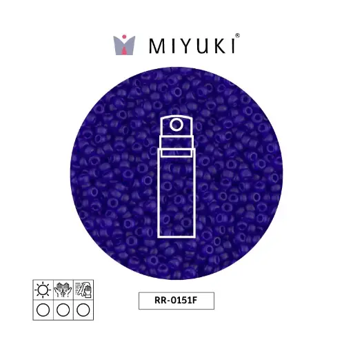 [31596] Mostacilla Miyuki rocalla 11/0 RR0151F mate transparente azul x 10g