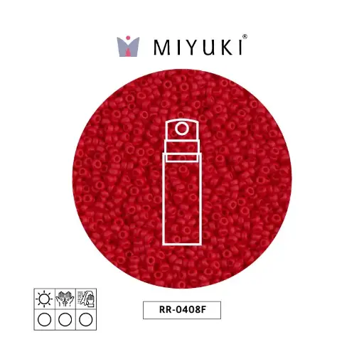 [10902] Mostacilla Miyuki rocalla 15/0 RR0408F mate opaco rojo x 10g