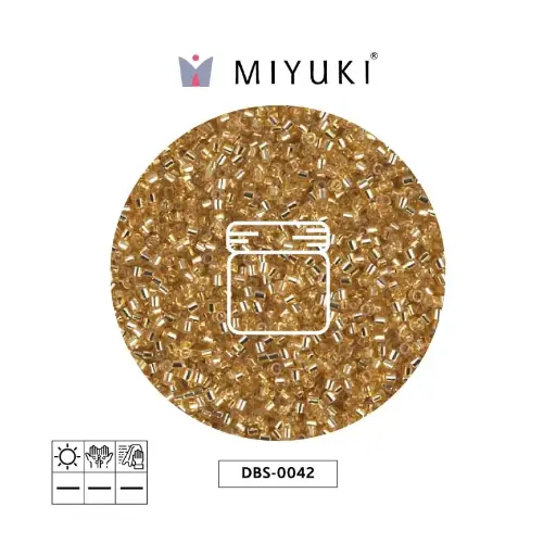 [03905] Miyuki delica 15/0 DBS0042 gold lined crystal x 5g