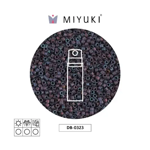 [02608] Miyuki delica 11/0 DB0323 mat metalizado purpl AB x 10g