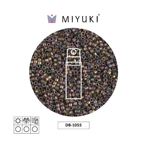 [00956] Miyuki delica 11/0 DB1055 mate metalizado red-green/gold x 10gr
