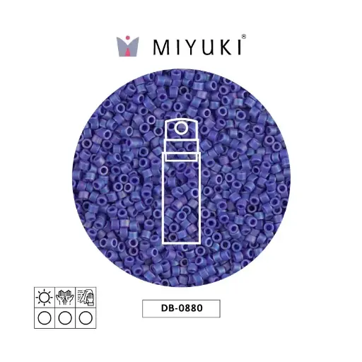 [25595] Miyuki delica 11/0 DB0880 mate opaco azul AB iridiscentex 10g