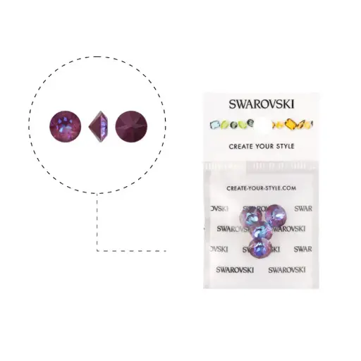 [20582] 1088 swarovski chaton crystal burgundy SS39 x 4unds