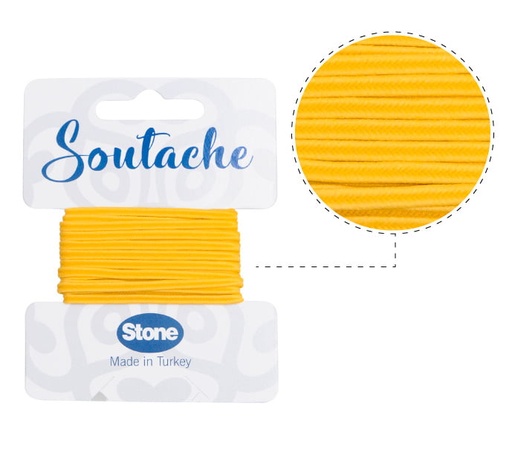 [28152] Cordon soutache 3mm cadmium yellow ST1470 x 2.5m