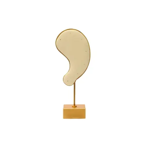 [11865] Exhibidor de aretes en microfibra beige 13x5.5 cm x und