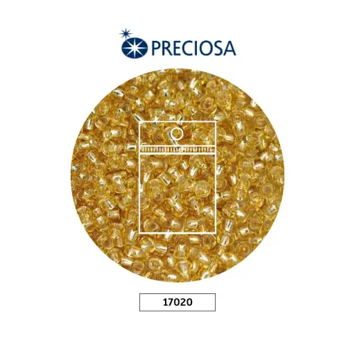 [26084] Mostacilla checa preciosa 10/0 2mm 17020 LP dorada x 50g