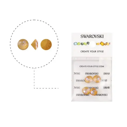 [20595] 1088 swarovski chaton crystal ochre SS39 x 4unds