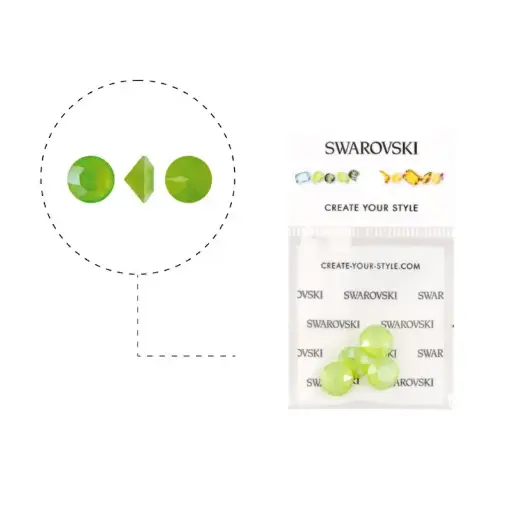 [30917] 1088 swarovski chaton crystal lime SS39 x 4unds