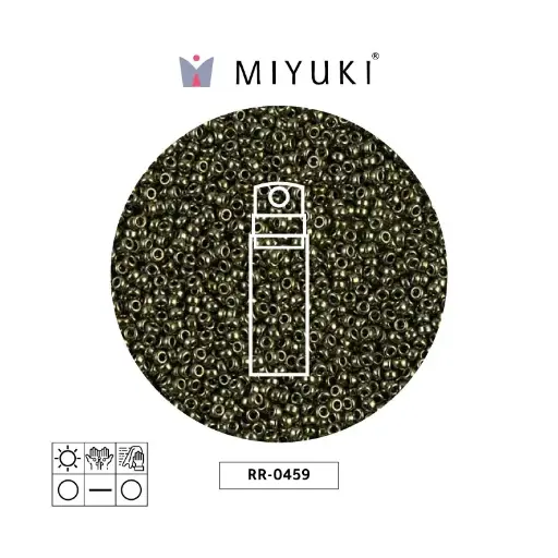 [25582] Mostacilla Miyuki rocalla 15/0 RR0459 metalizado verde x 10g