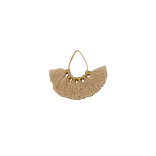 Borla 1.5cm gota 14x22mm beige Q1-01 x und