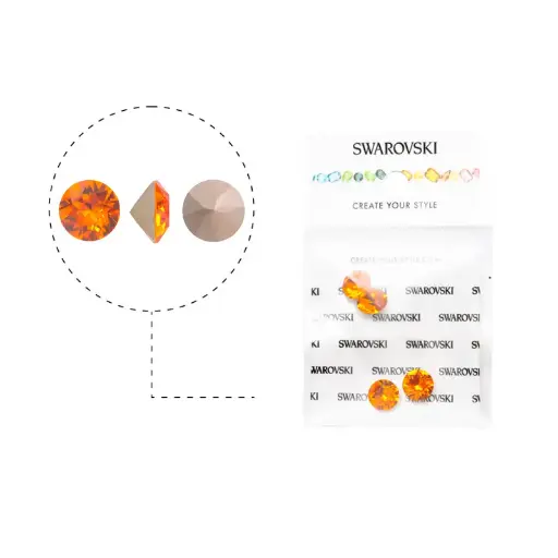 [31902] 1088 swarovski chaton tangerine F SS39 x 4unds