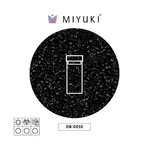 [15343] Miyuki delica 11/0 DB0010 black x 3g