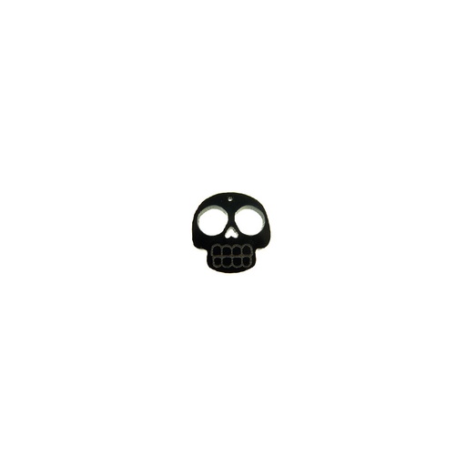 Calavera acrilica negra 17x18mm x und