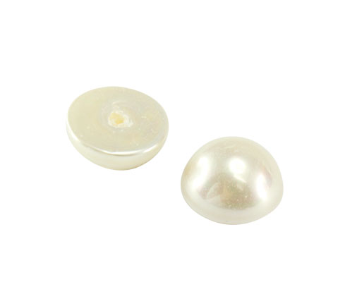 [18782] Media perla sintetica base plana 1H 9mm cream A-03 x und