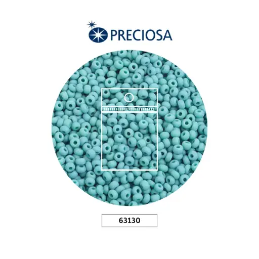 [22979] Mostacilla checa preciosa 10/0 2mm 63130 verde turqueza x 50g