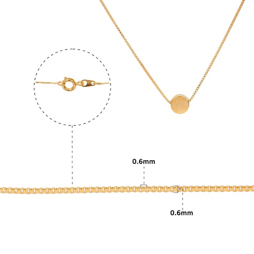Cadena dije circulo 5x2.5mm/0.6A/0.6mm/42cm/Golfi x und