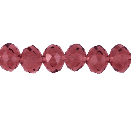 [19534] Murano rondela facetada 8mm light amethyst 14 x 62unds