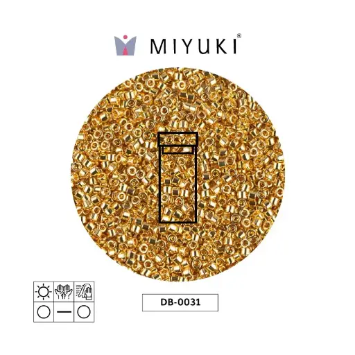 [32456] Miyuki delica 11/0 DB0031 bright dorado 24kt plated x 3gr