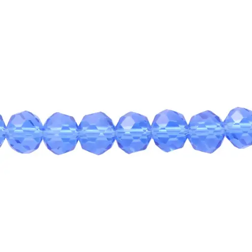 [15543] Murano rondela facetada 6mm capri blue 4AB x aprox 95unds