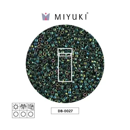 [00044] Miyuki delica 11/0 DB0027 metallic teal AB x 3g