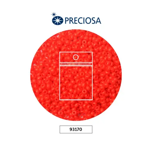 [18787] Mostacilla checa preciosa 10/0 2mm 93170 OP rojo x 50g
