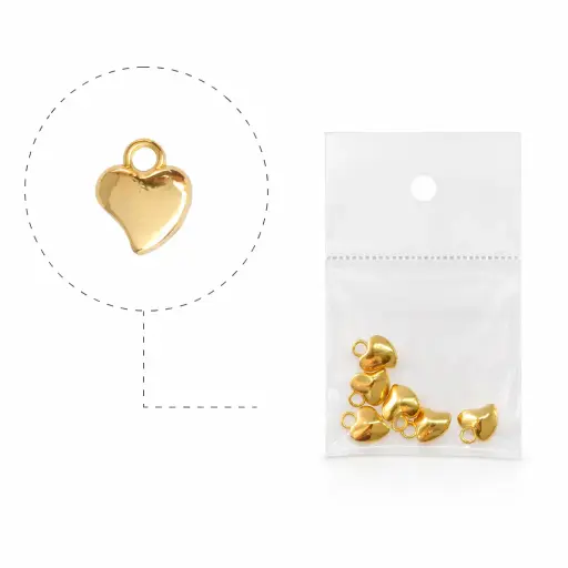 [24146] Dije corazon 9x7mm XKW-396/Golfi x 6 unds