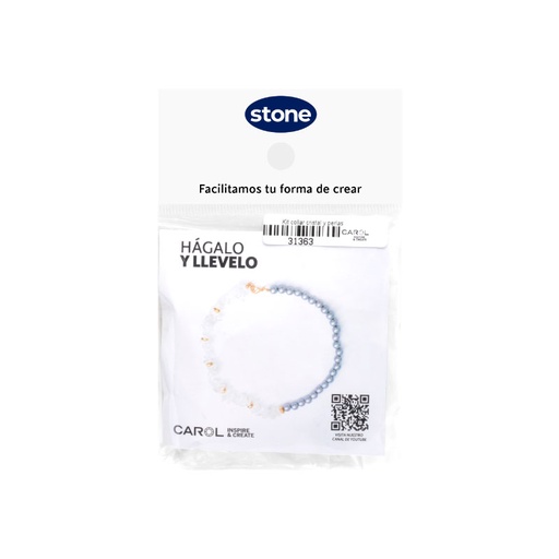 Kit collar cristal y perlas