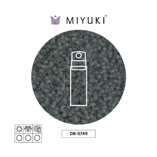 [31120] Miyuki delica 11/0 DB0749 mate transparente gris x 10g