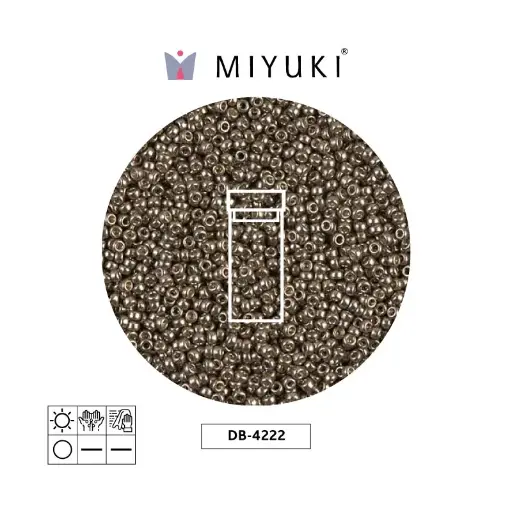 [32100] Mostacilla Miyuki rocalla 15/0 RR4222 galvanizado pewter Duracoat x 10g