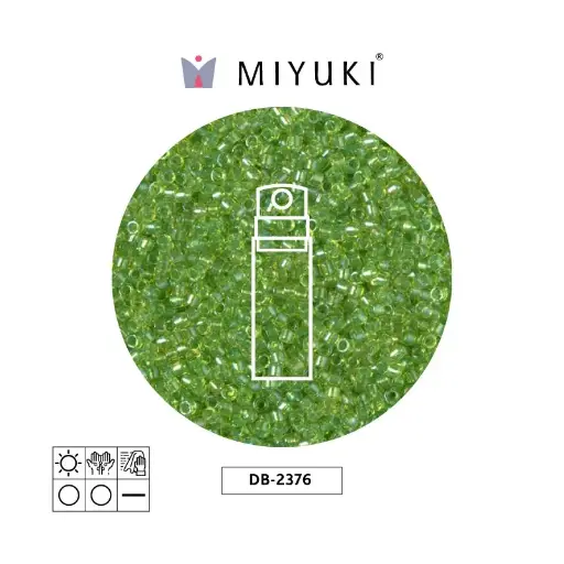 [25590] Miyuki delica 11/0 DB2376 color forrado verde chartreuse x 10g