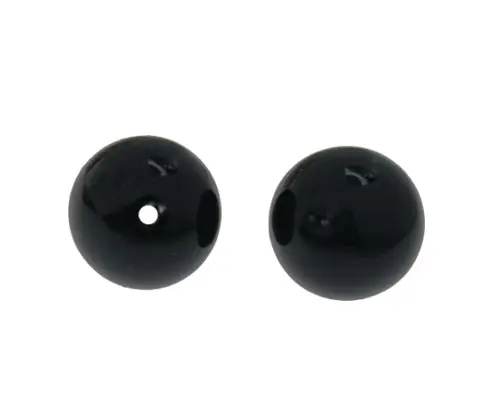 [32645] Perla sintetica redonda 10mm jet A-70 x Libra (1.000 Unidades)