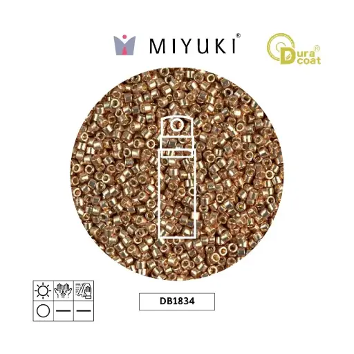 [18600] Miyuki delica 11/0 DB1834 galvanizado champagne Duracoat x 10gr