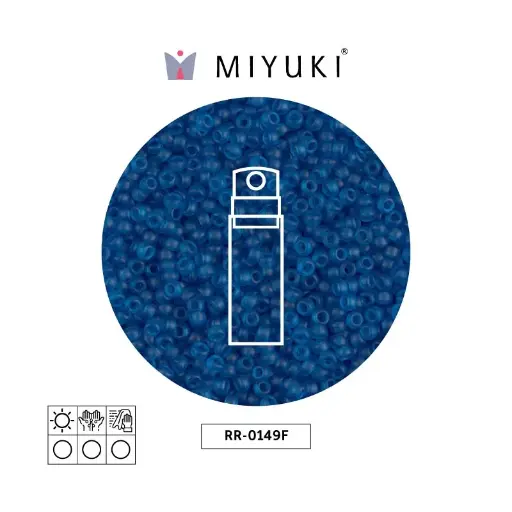 [31490] Mostacilla Miyuki rocalla 11/0 RR0149F mate transparente capri azul x 10g