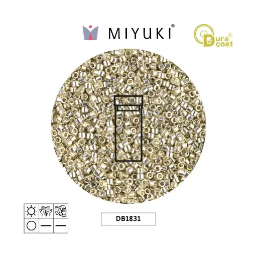 [18996] Miyuki delica 11/0 DB1831 plateado galvanizado x 3g