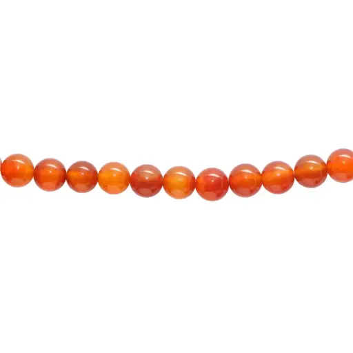 Sarta agata redonda lisa 12mm cornaline x 33 unds