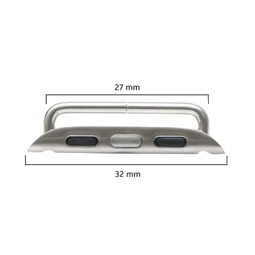 Conector pulso acero iwatch SE plateado 32mm-27mm x 2 unds