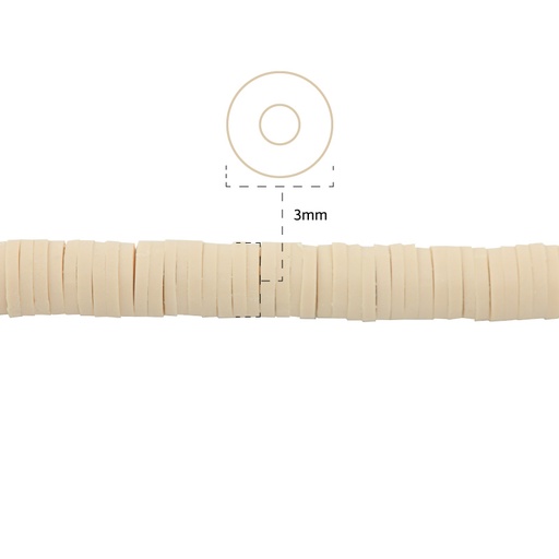Sarta fimo disco 3mm 077 kaki x 39cm