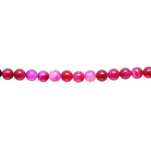 Sarta agata redonda lisa fucshia 10mm x38und