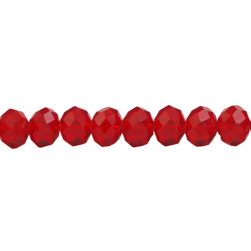 [22086] Murano rondela facetada 4mm light siam 28 x aprox110unds
