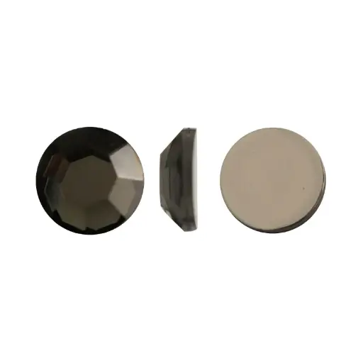 [06807] Acrilico K1007 redondo plano 10mm smoky quartz 27 x und