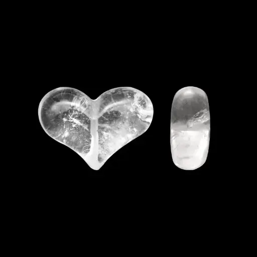Corazon 24x18x12mm cuarzo cristal x und