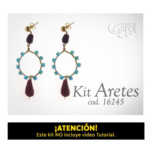 [16245] Kit aretes sw ig rojo